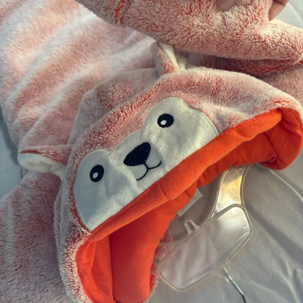 🆕 koalababy 1 piece plush pram, peach fleece baby 18/24 mos - NWT